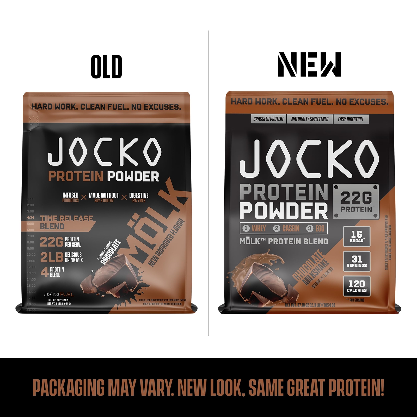 WHEY PROTEIN POWDER Muscle Growth Chocolate Milkshake 31 Servings JOCKO FUEL