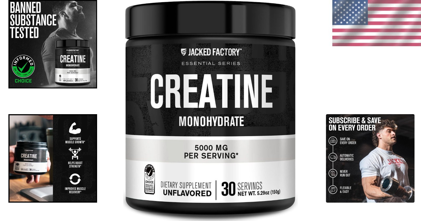 Pure Unflavored Creatine Monohydrate 150g – Enhance Performance for All Athletes