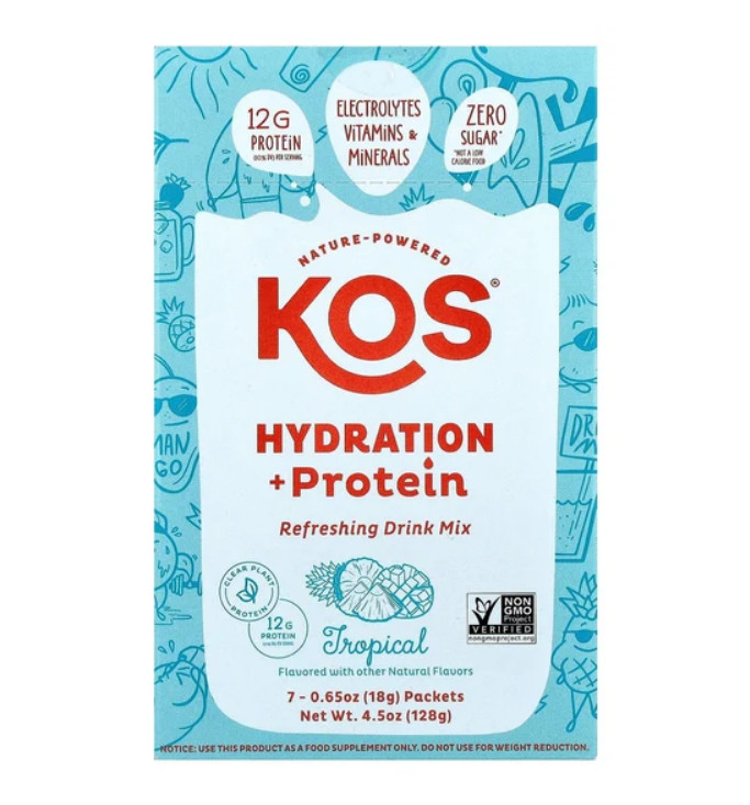 Hydration + Protein Refreshing Drink Mix Tropical 7 Packets 0.65 oz (18 g)