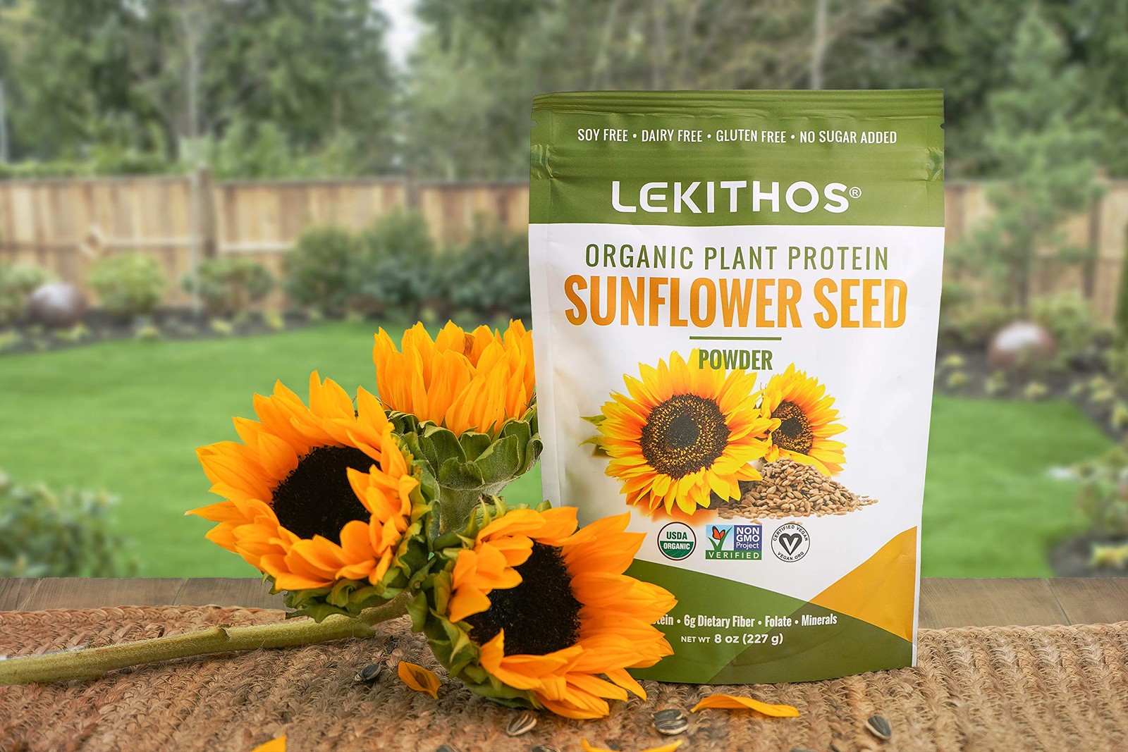 Lekithos Organic Sunflower Seed Protein Powder 15G Protein Per Serving High In