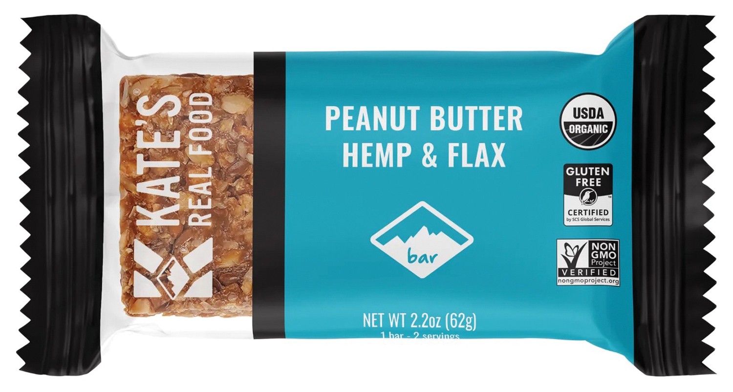 Kate’s Real Food PB Hemp Bar: Nutritious Energy Snack for On-the-Go! Pack of 12