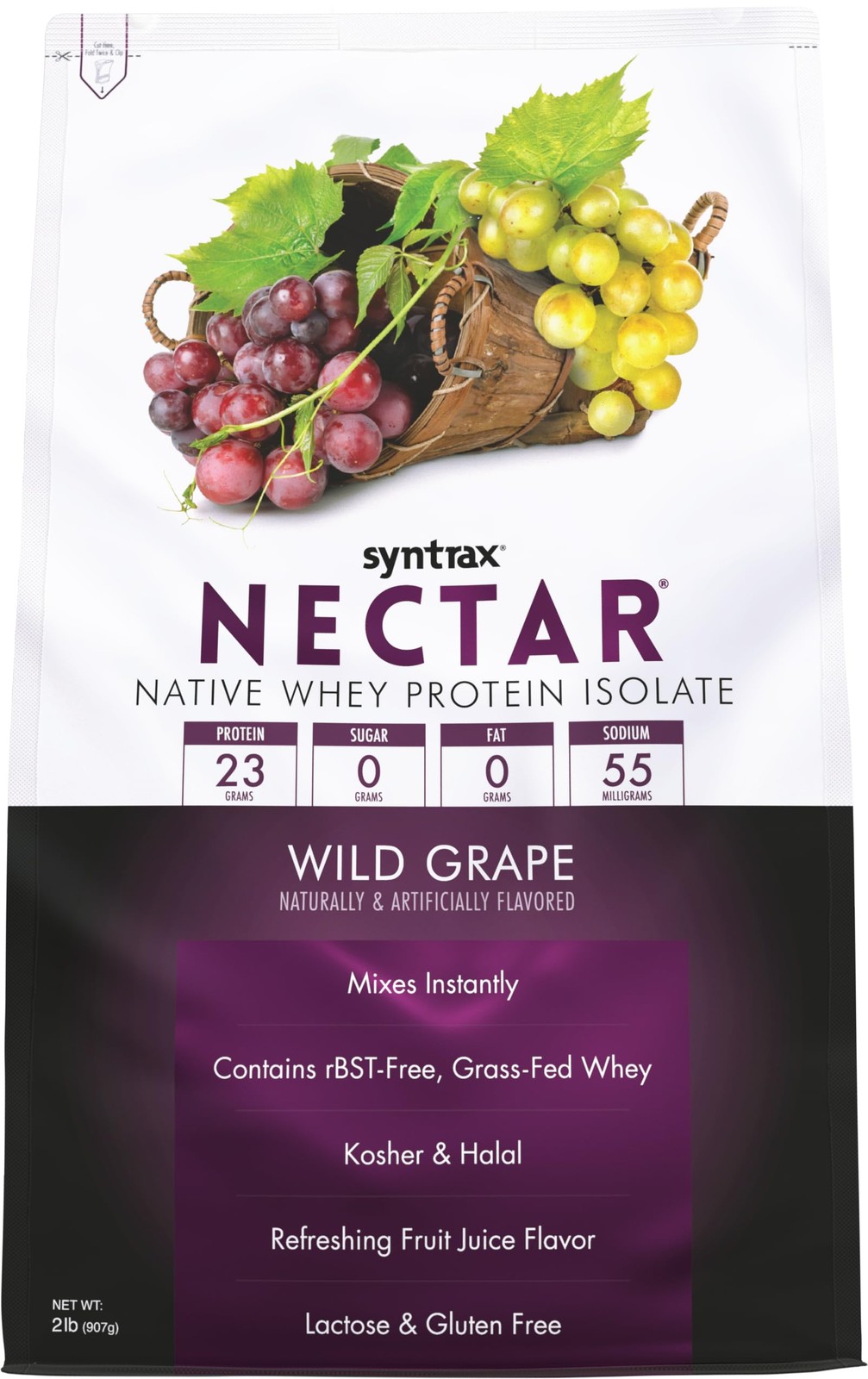 Syntrax Nectar Whey Protein Isolate 2Lb Zero Carbs Fat Lactose Gluten Free Fl…