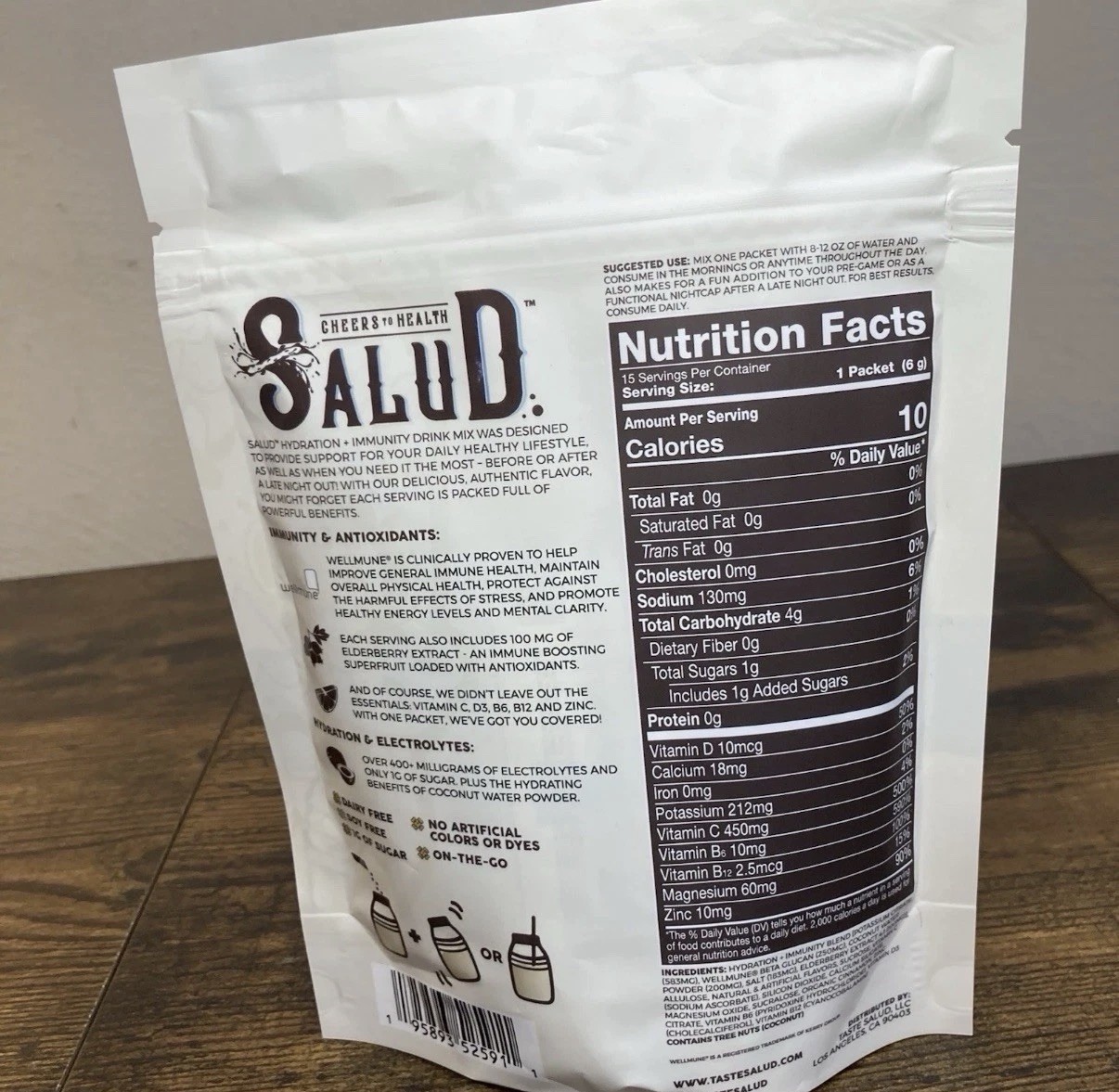 Salud Hydration & Immunity Drink Mix Comes With 15 Servings Flavor Horchata