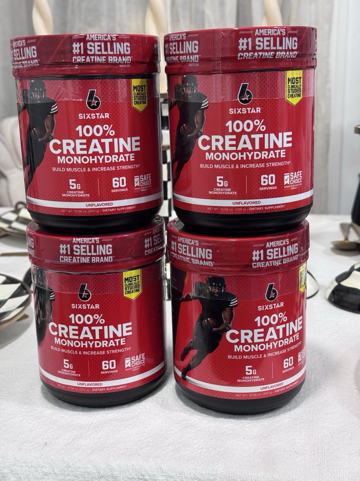 100% Creatine, Monohydrate Powder, Unflavored, 60 Servings 10.58 Oz (4)