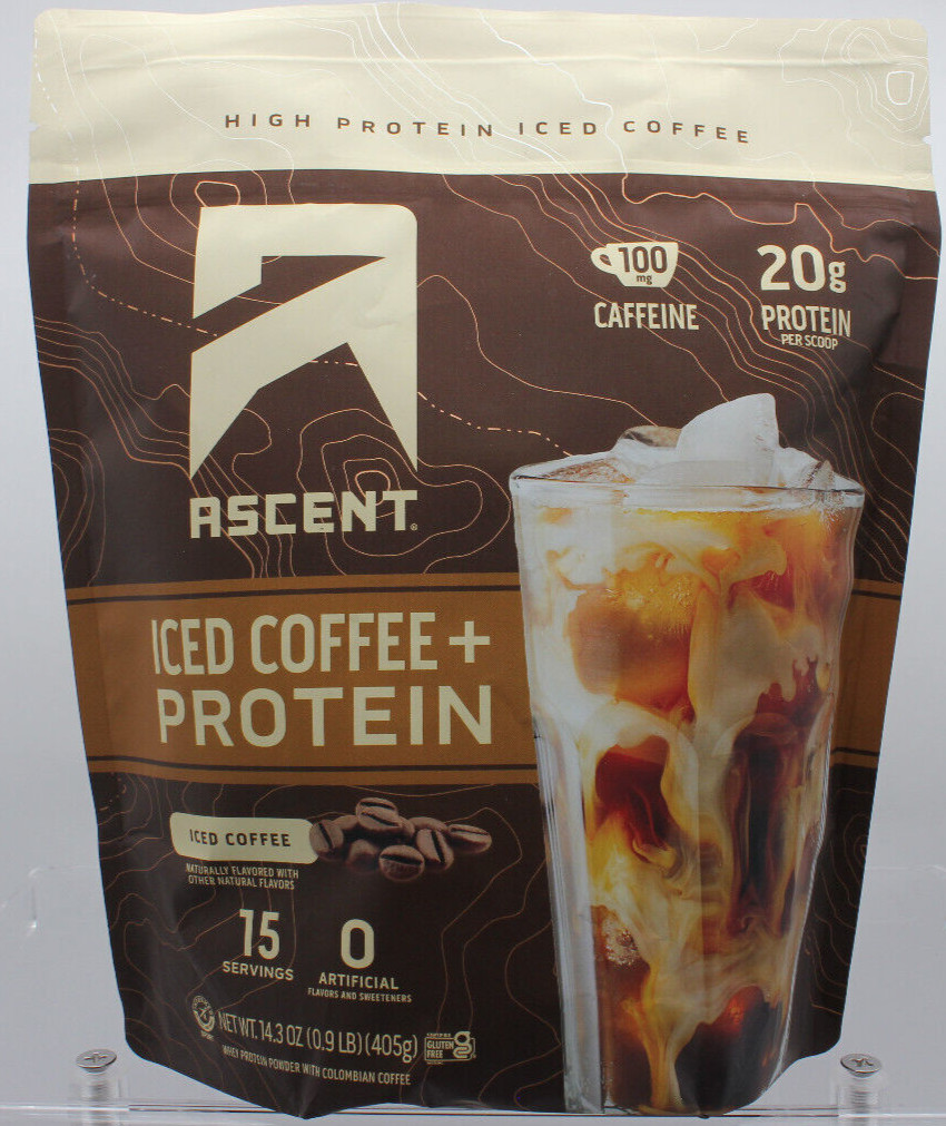 Ascent Iced Coffee + Protein, 100mg Caffeine + 20g Protein ea Scoop, 14.3oz