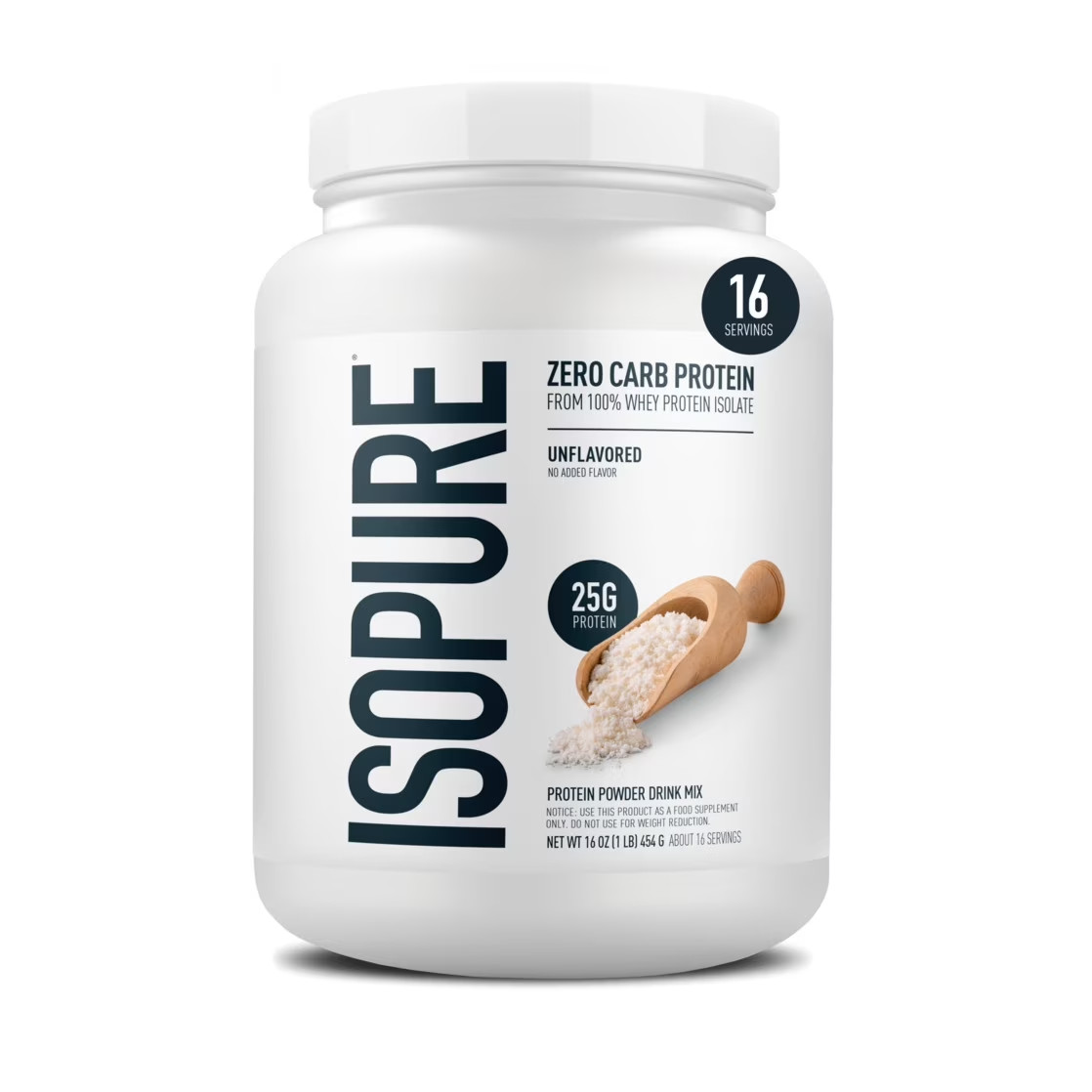 Zero Carb 100% Whey Protein Isolate Vanilla Protein Powder, 25G, 15 Servings