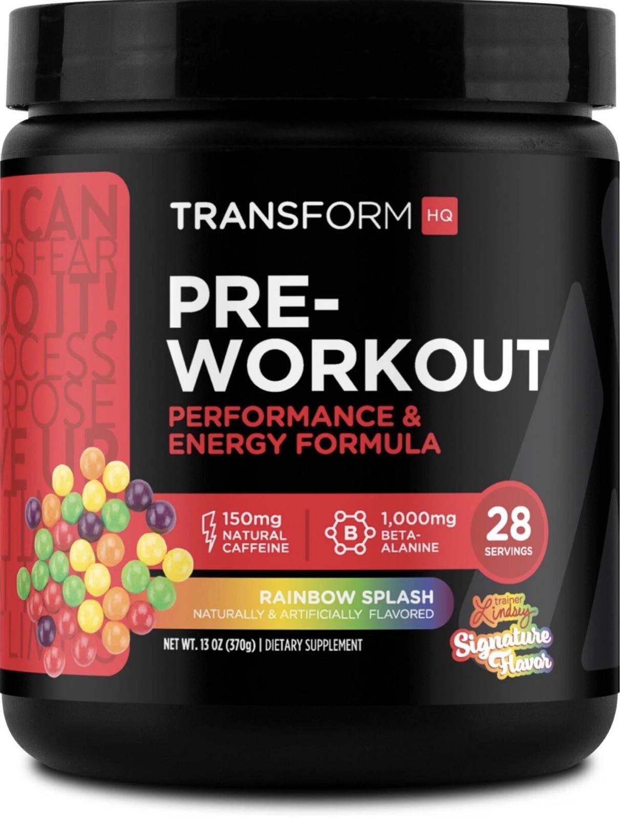 TransformHQ Pre-Workout (Rainbow Splash) 28 Servings-Perform -Gluten Free 06/28