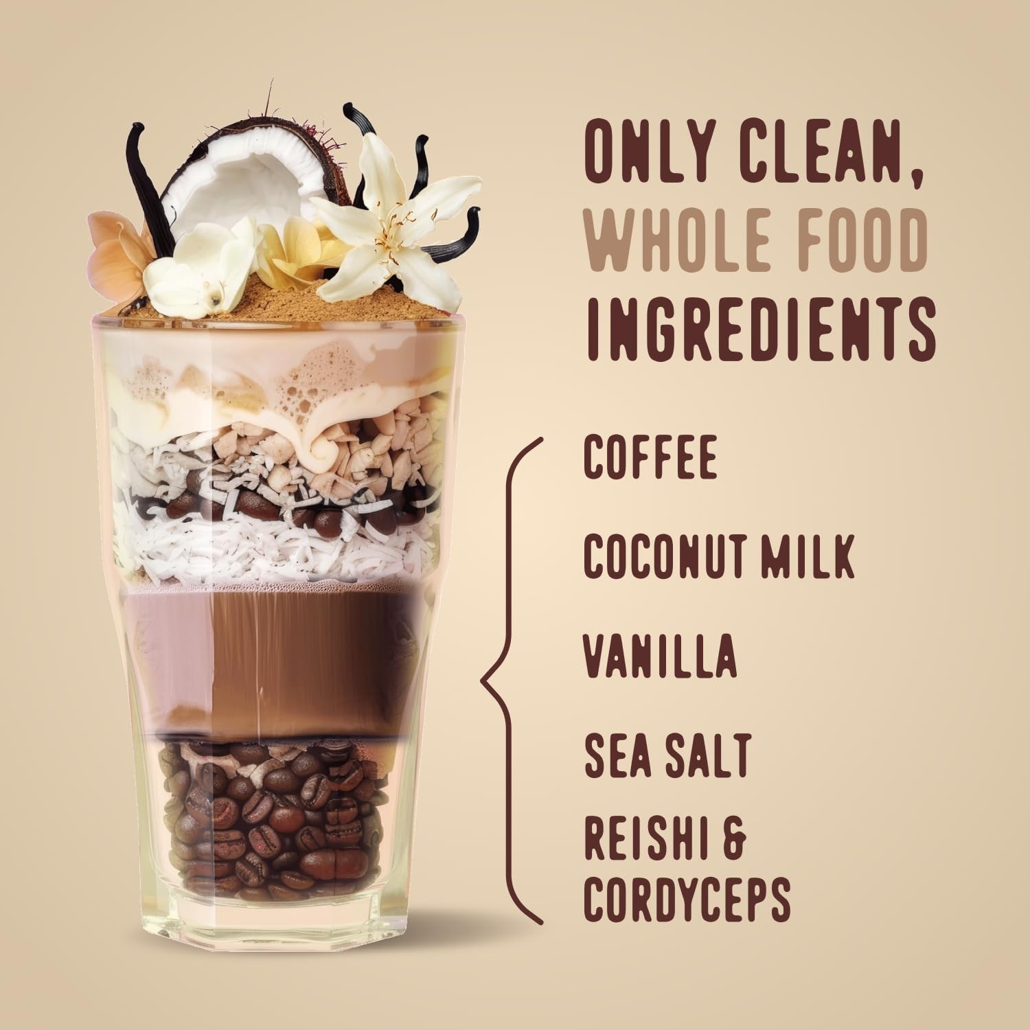 FlavCity All in One Protein Shake Powder, Vanilla Latte – 60mg Caffeine + Col…