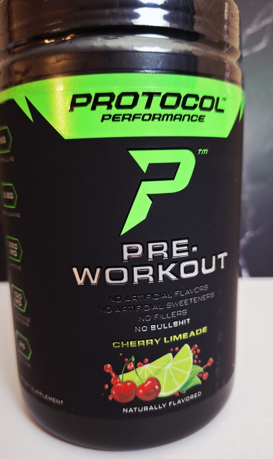 Protocol Preworkout, 25 Serv🍒 Limeade,Natural Flavor, 350mg Caffeine⚡️08/2027✨️