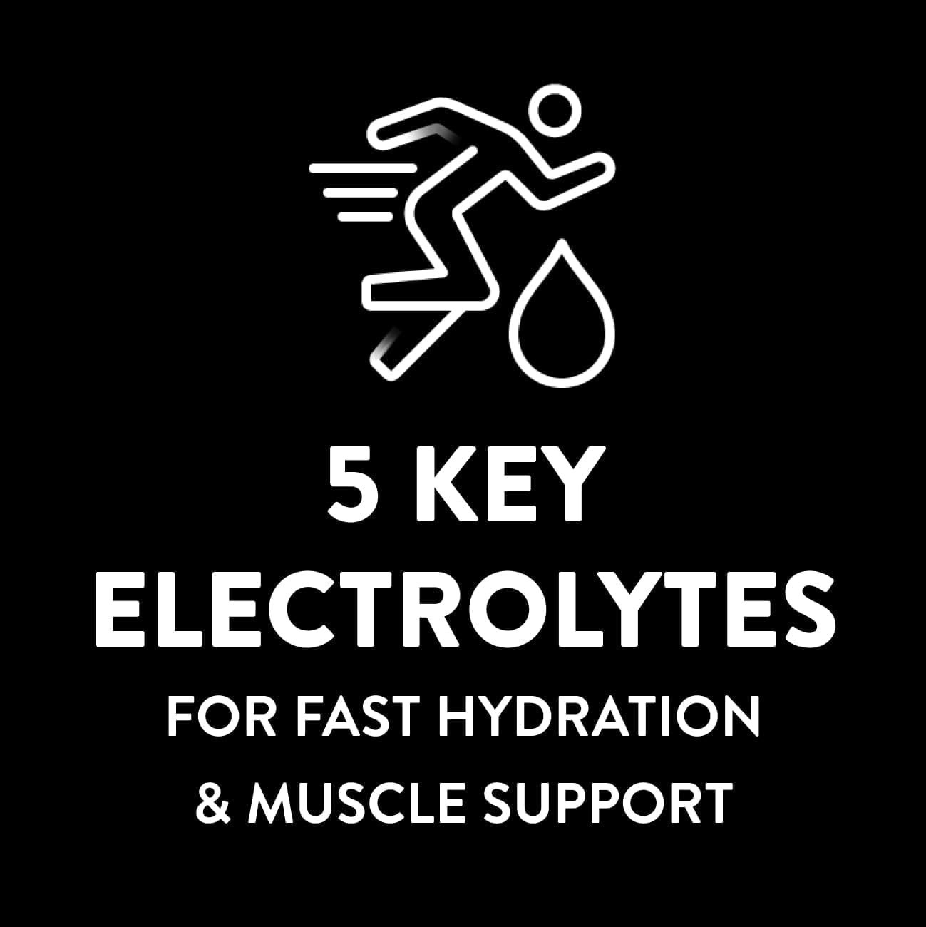 Sport Electrolyte Powder, Fast Hydration with 5 Key Electrolytes for Muscle S…