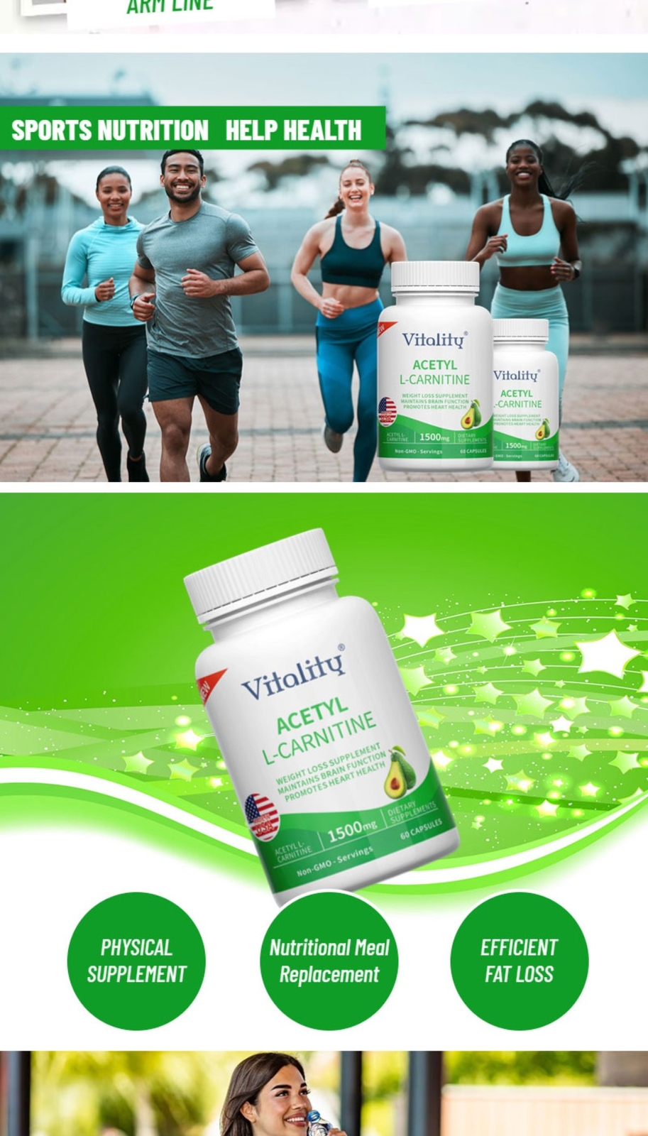 Acetly L-Carnitine 1500mg Softgels Strong Fat Burner Weight Loss Antioxidant