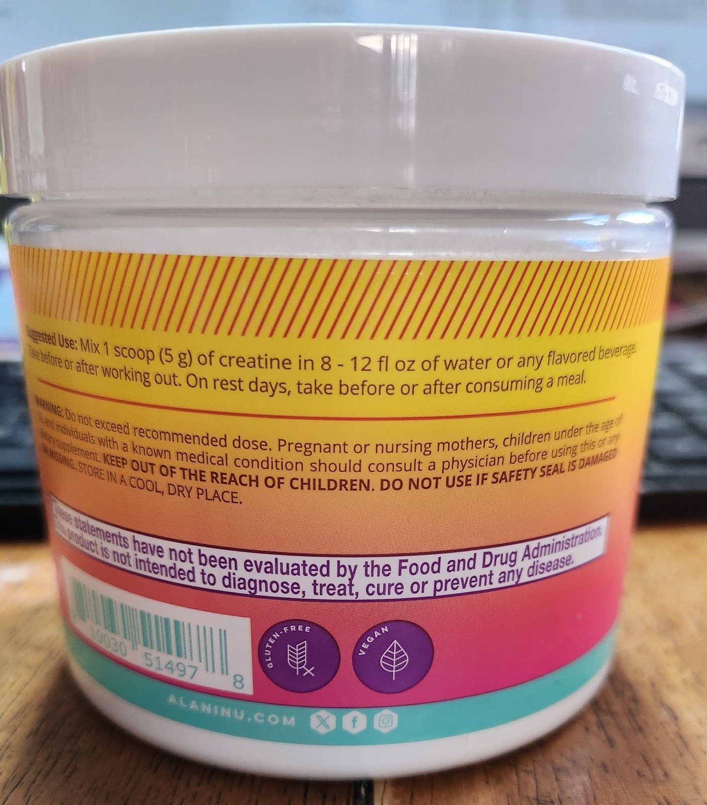 Alani Nu Creatine Monohydrate Powder Unflavored Creatine Powder 5.29oz 05/27