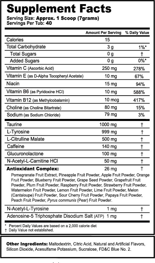 Mental Focus & Immunity Support – Sugar-Free Ginseng Citrus Berry Powder, 9.8 oz