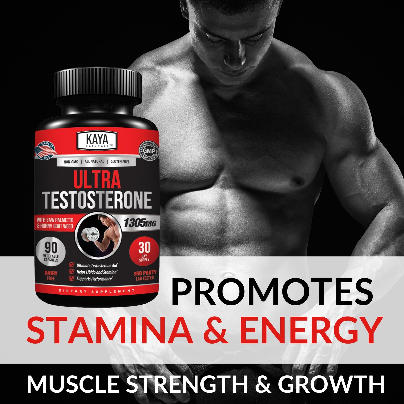 1 Pack TEST BOOST Max Sculptnation Testosterone Build Muscle Men Horny Goat Weed