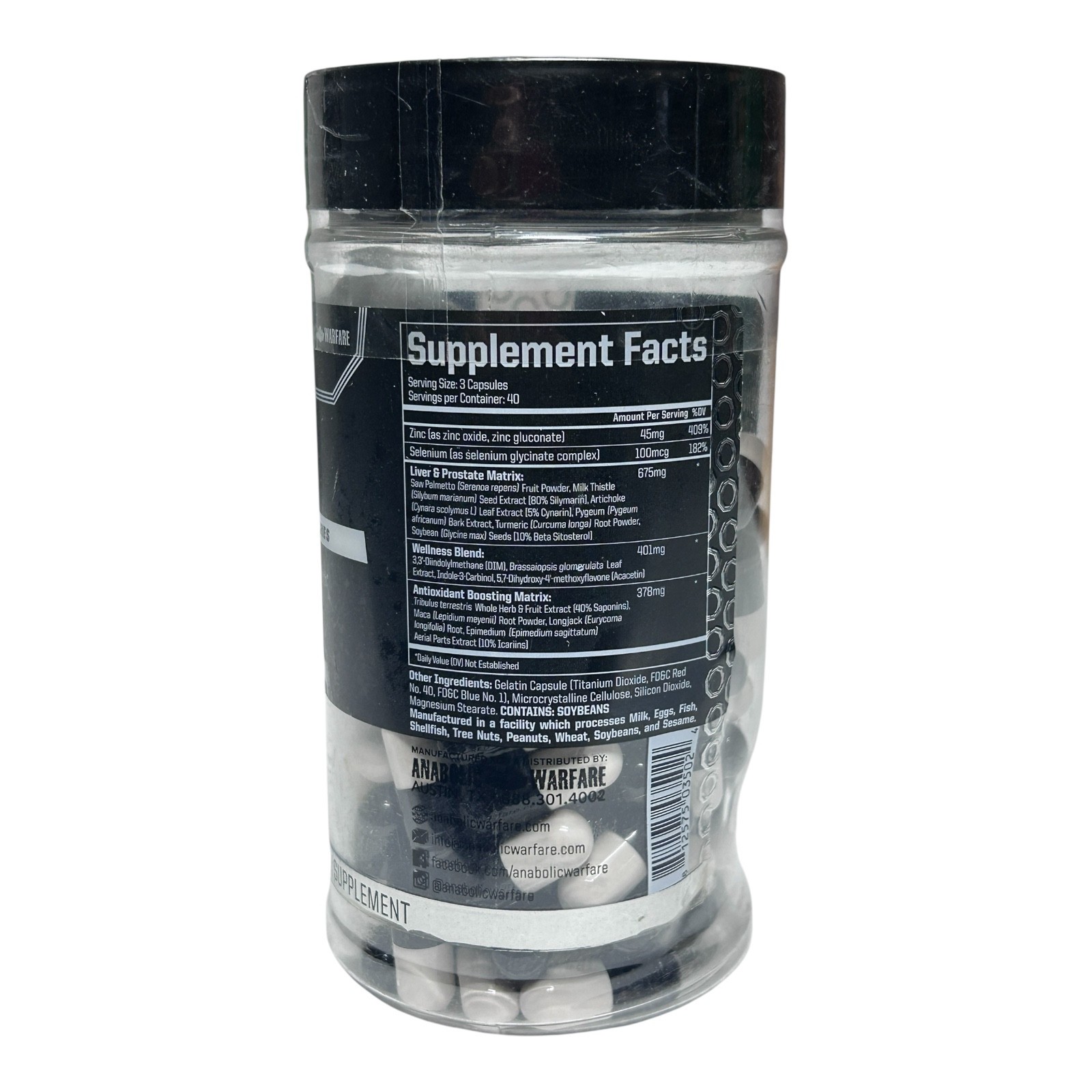 ANABOLIC WARFARE PROJECT PCT Prostate Liver Antioxidant Hormone Health 120 Caps