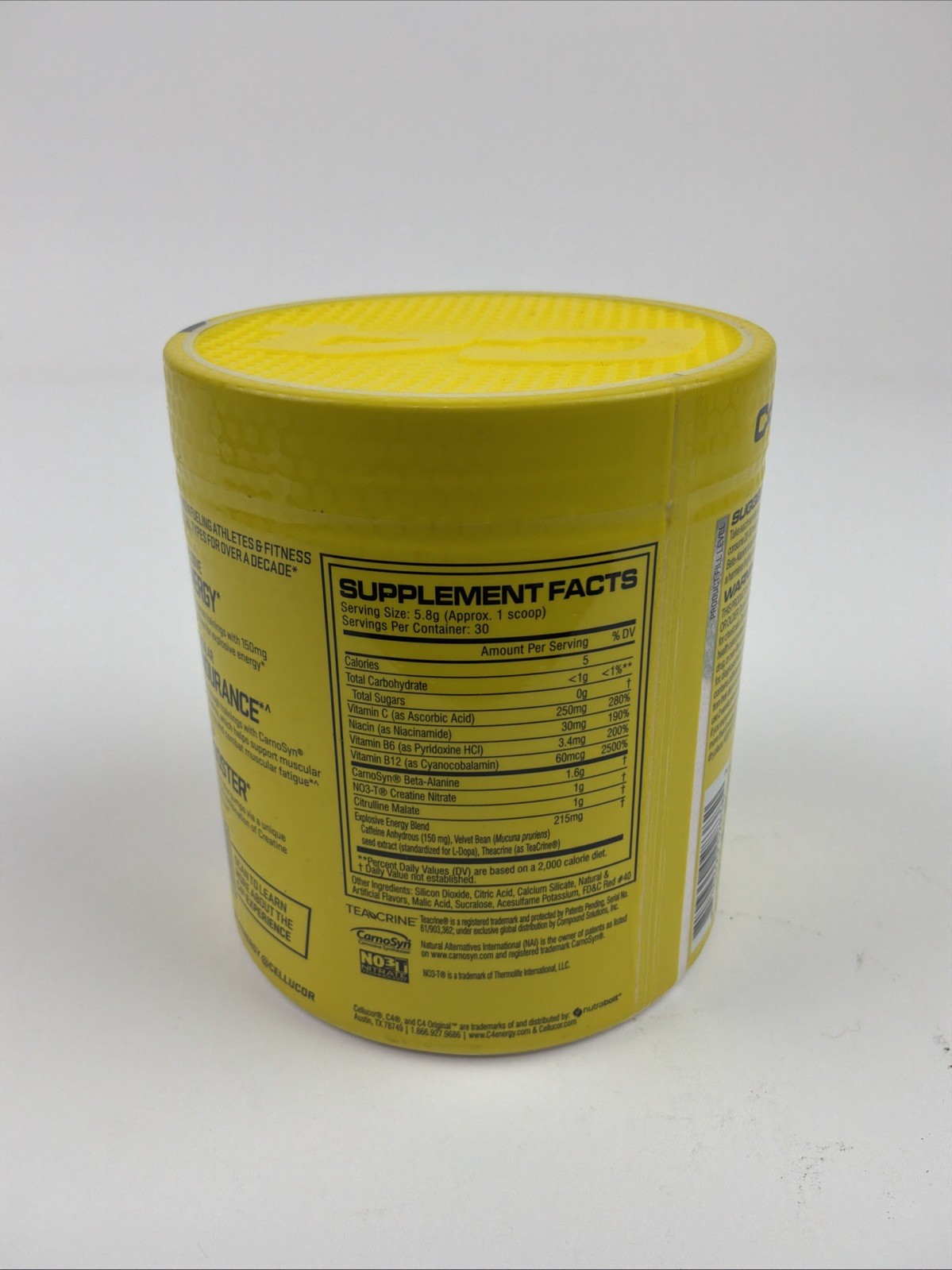 Cellucor C4 Original Pre-Workout Powder Cherry Limeade 30 Servings BB 07/2027