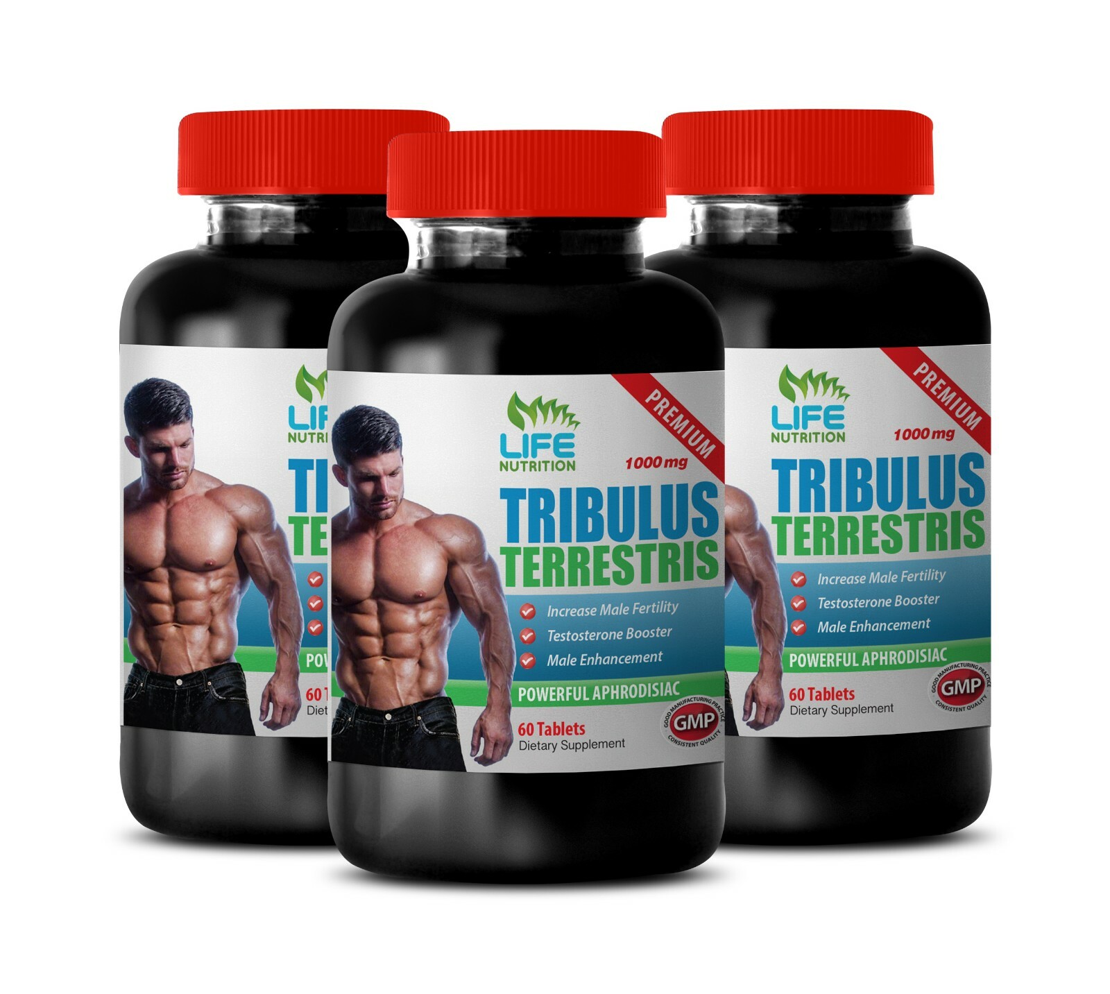 libido booster men – Tribulus Terrestris 1000mg natural 3 Bottles 180 Tablets
