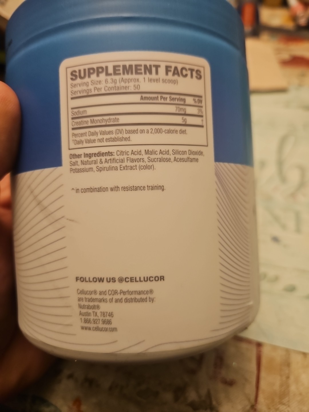 COR-Performance Creatine – Blue Raspberry (50 Servings)BB 01/27