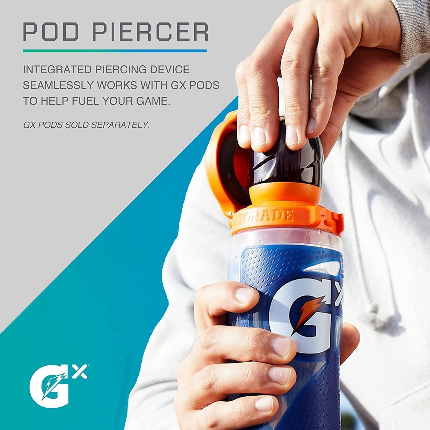 Gatorade Glitched Berry Gx Bottle w/Gx Pods 30 Ounces, Glitch
