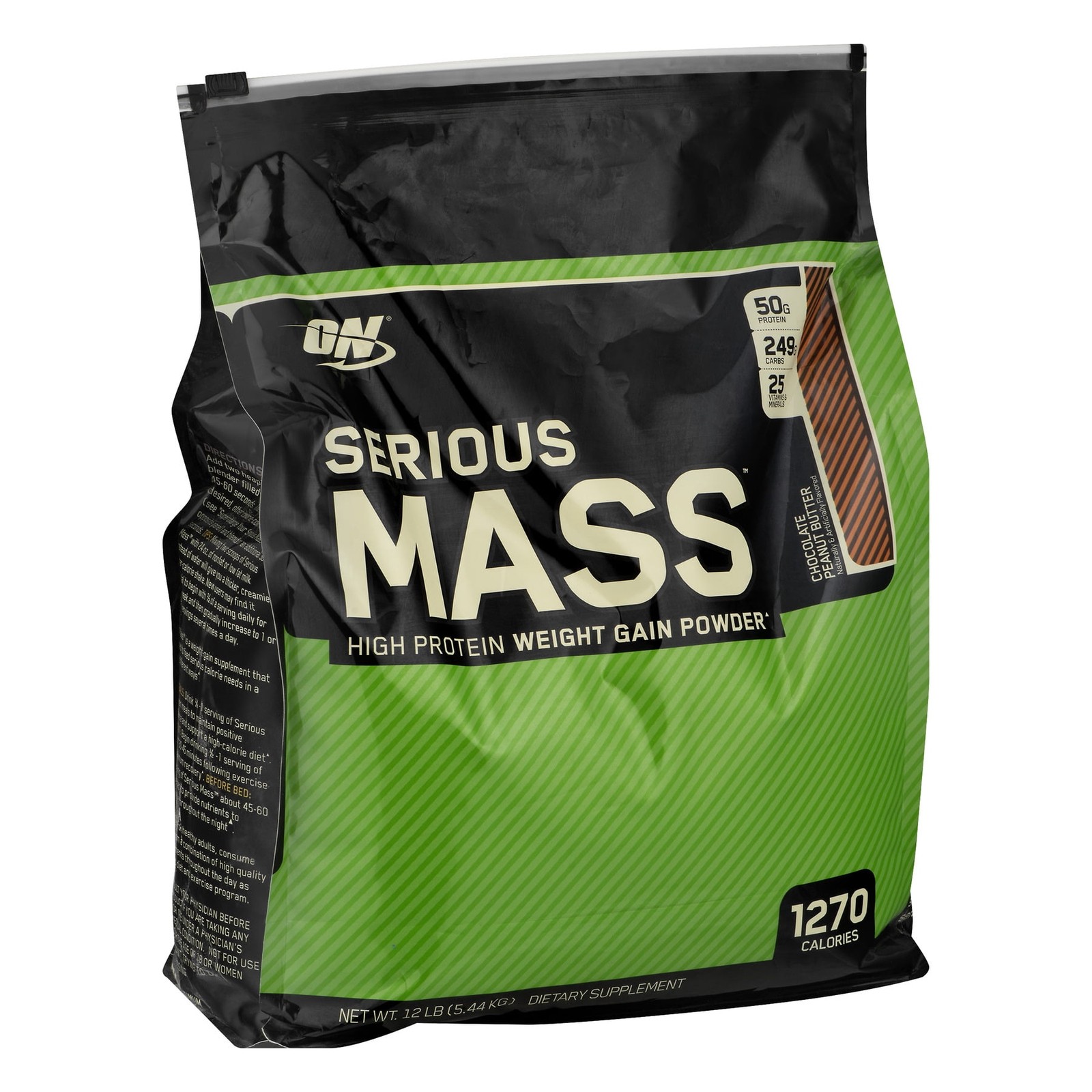 Optimum Nutrition Serious Mass, Chocolate, Weight Gainer Protein Powder