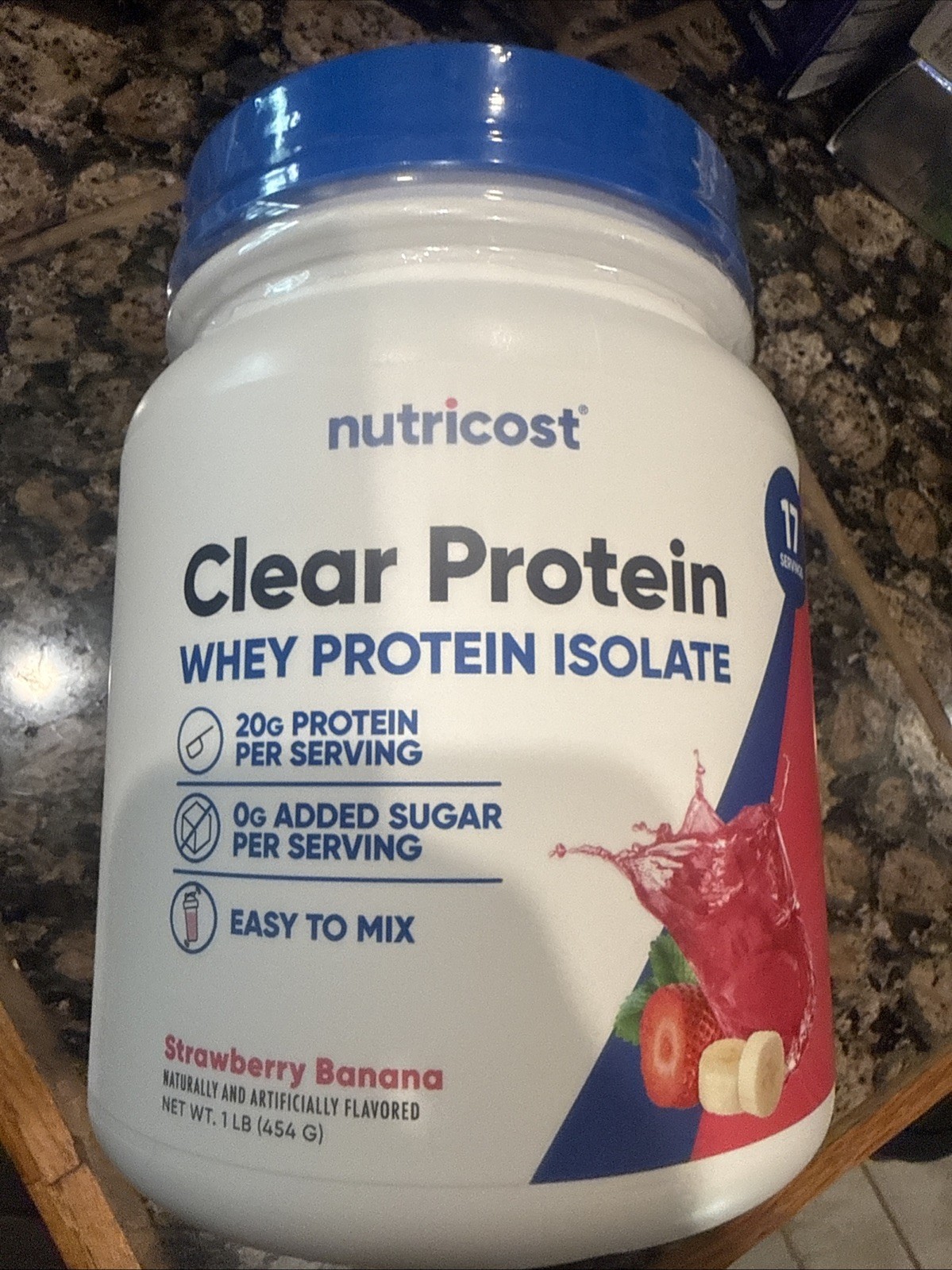 Nutricost Clear Whey Protein Isolate Powder (Strawberry Banana) 1 LB
