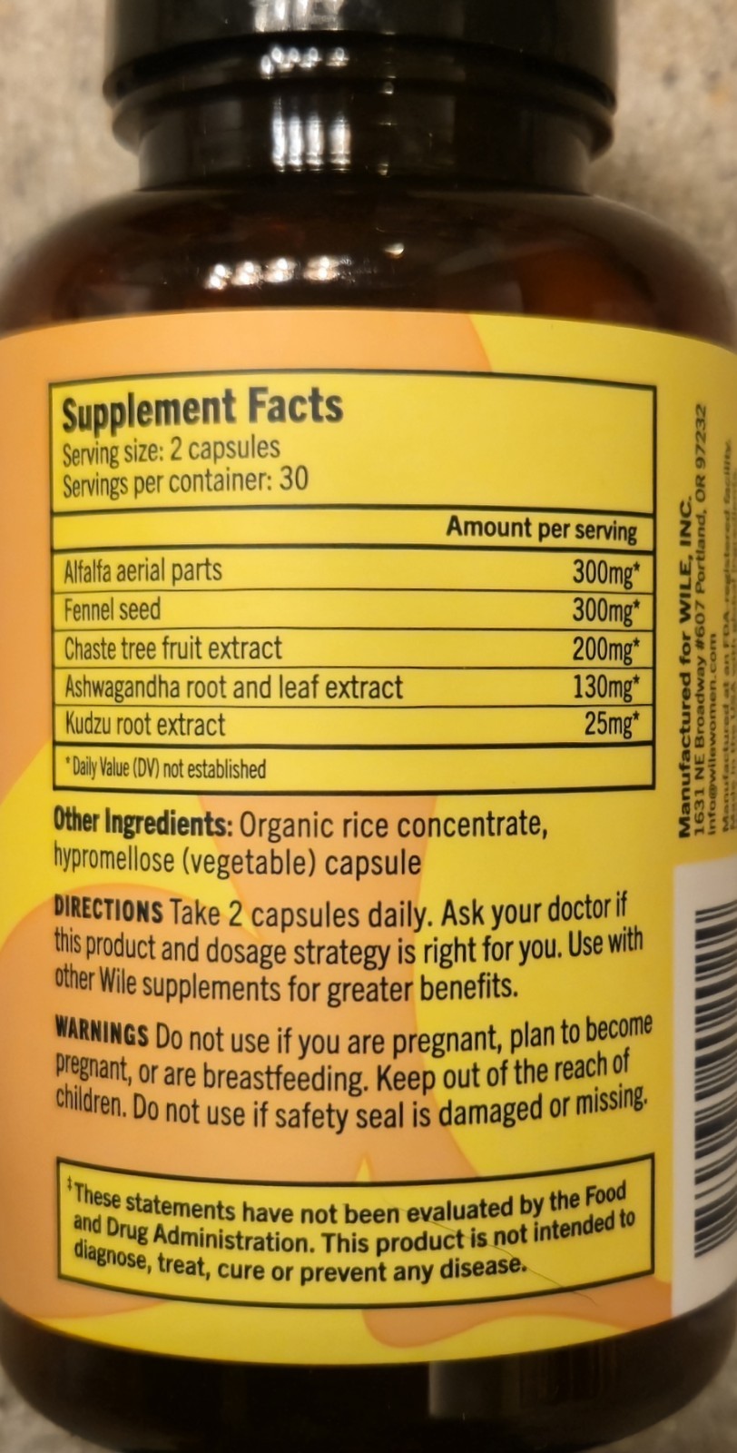 WILE PERIMENOPAUSE SUPPORT Mood & Sleep 60 Capsules (30 Servings) BEST BY 08/26