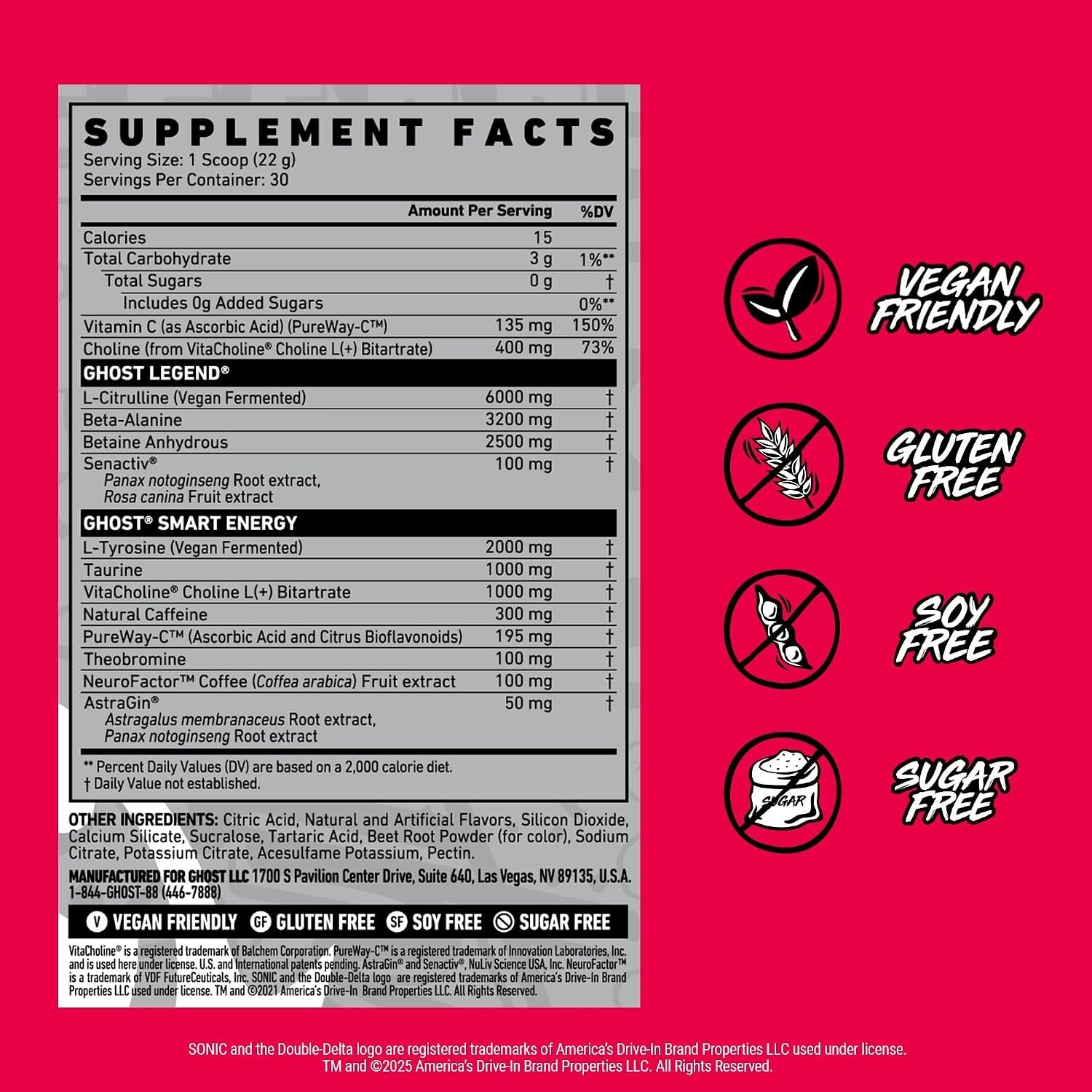 Legend Pre-Workout Powder, Sonic Cherry Limeade, 30 Servings | Pre-Workout wi…