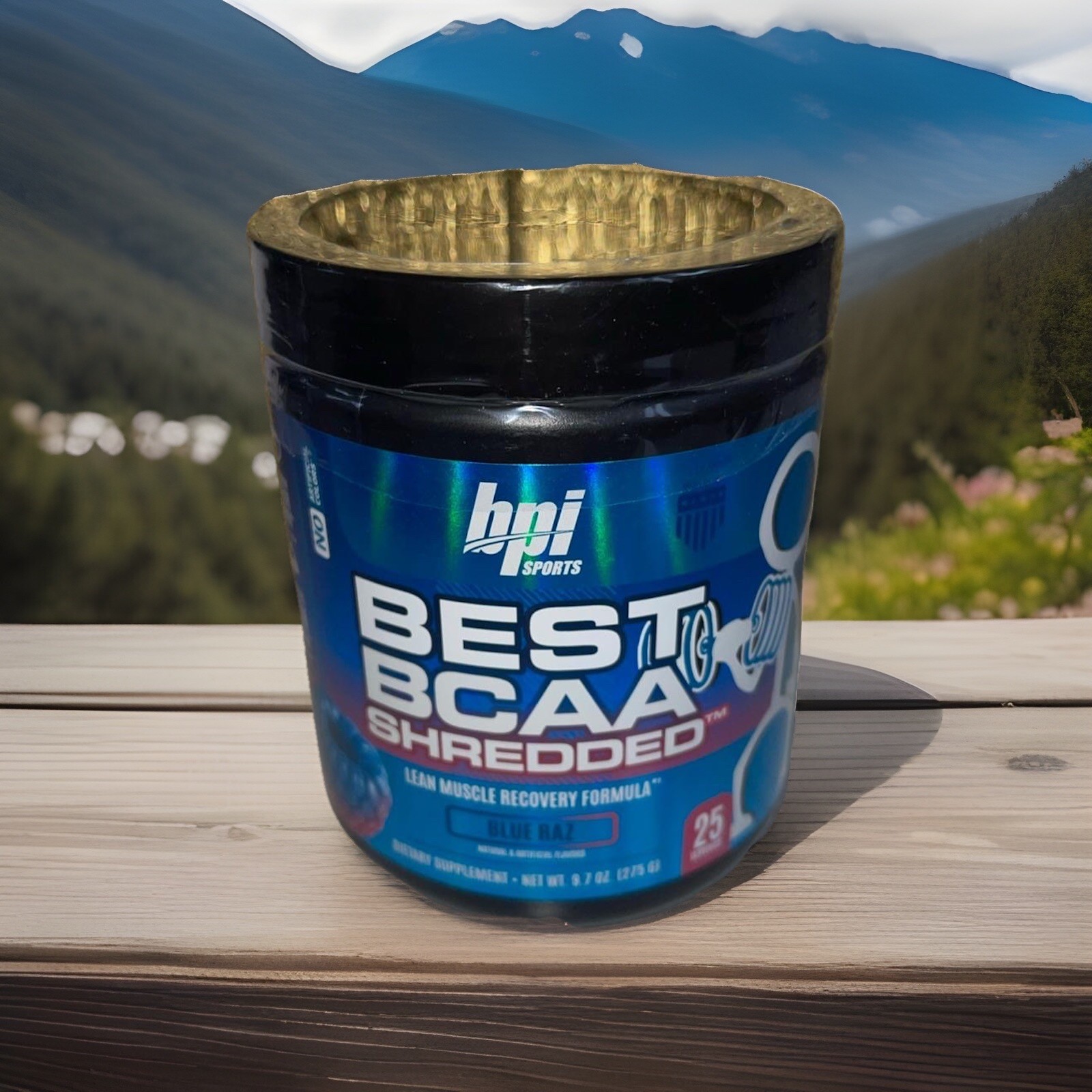 BPI Sports Best BCAA Shredded Caffeine-Free Blue Raz 9.7oz EXP 08-2027