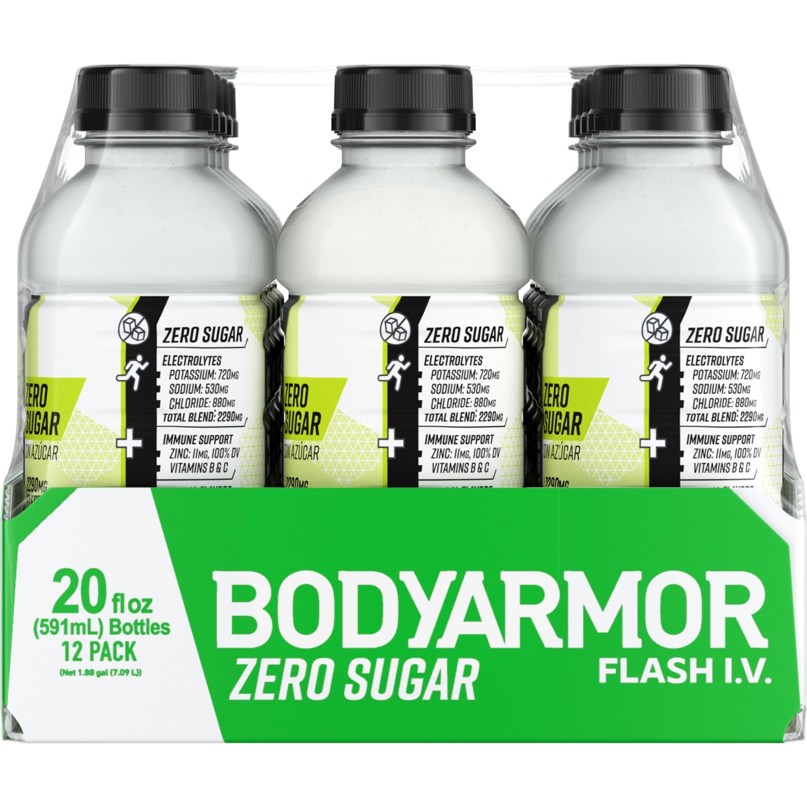 Zero Sugar Electrolyte Drink, Lemon Lime Hydration Beverage, 20 Fl Oz, Pack of 1