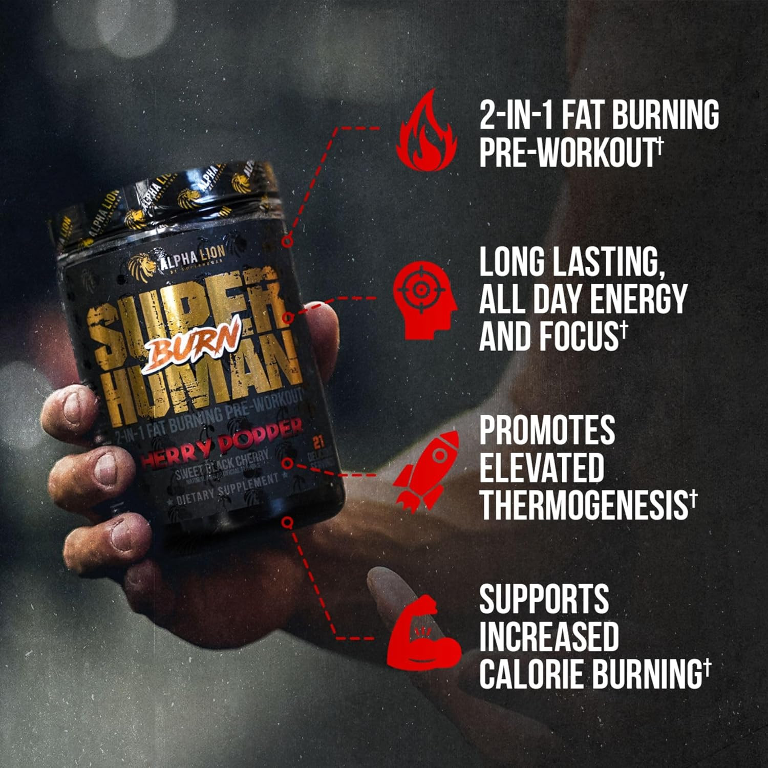 Superhuman Burn – 2 in 1 Metabolism Booster Pre Workout and Thermogenic Fat Burn