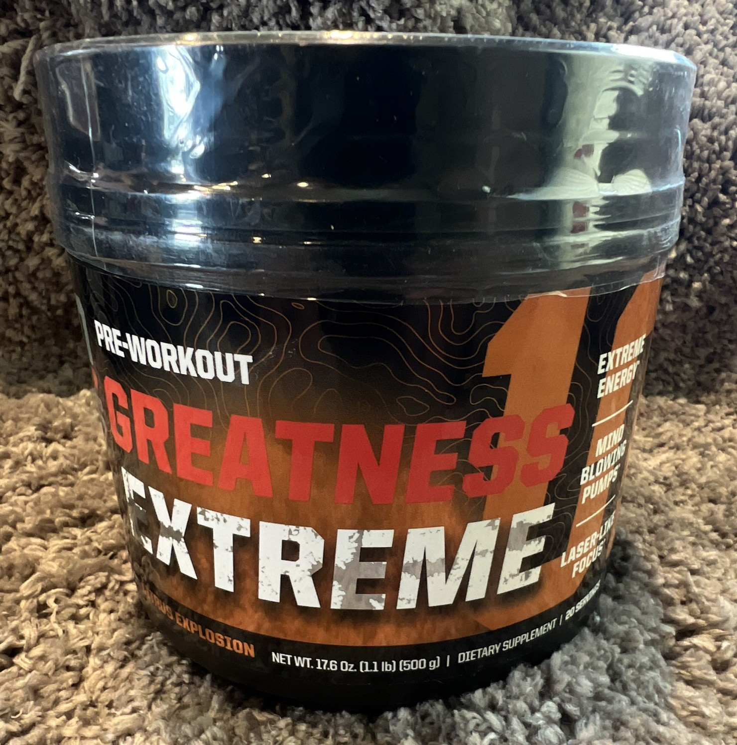 Undefined Nutrition Greatness Extreme Pre-Workout 17.6 oz 20 Serv Strawberry