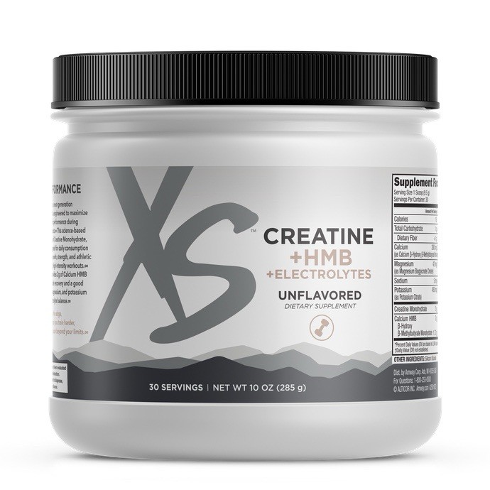 XS Creatine + HMB + Electrolytes Powder, Unflavored 10 oz (285 g)