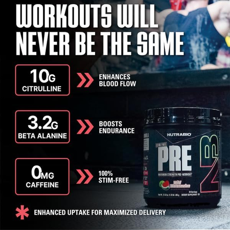 Stim-Free PRE Workout for Men, NEW Non Stim Preworkout | Laser Focus, Extreme Pu