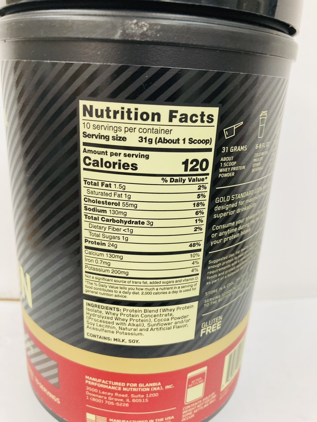 Optimum Nutrition Gold Standard Whey Protein Double Rich CHOCLATE 10.9oz X 2