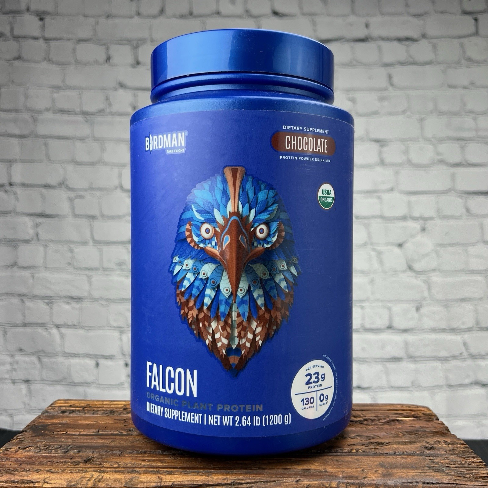 Birdman Falcon Organic Plant Protein Powder Chocolate, 2.64lbs (1200g)
