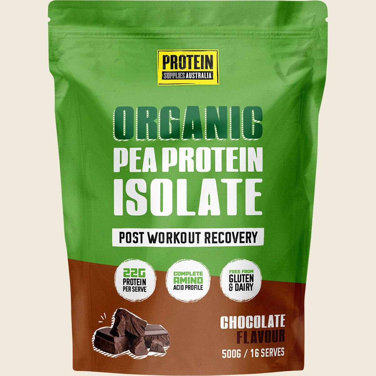 Protein Supplies Australia Pea Protein Isolate Chocolate 500g