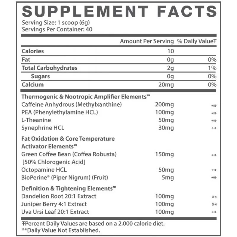 Muscle Elements 212° Thermogenic FAT BURNER – ENERGY 40 Servings – PICK FLAVOR