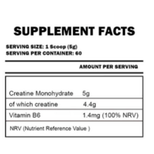 Kevin Levrone Gold Creatine 300g PURE MONOHYDRATE natural flavor