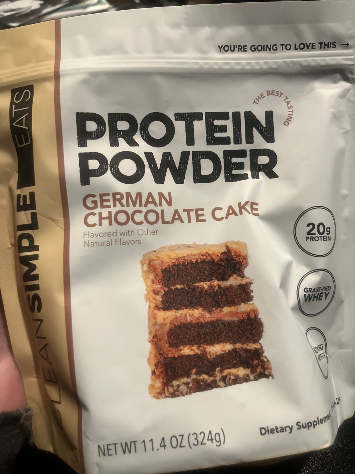 Clean Simple Eats German Chocolate Cake 11.4oz Protein Powder