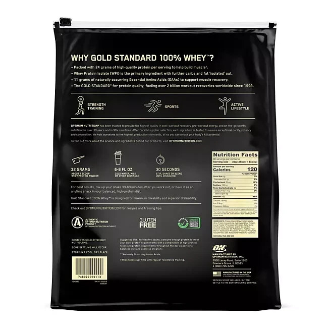 Optimum Nutrition Gold Standard Whey, Extreme Milk Chocolate, 5.64 lbs