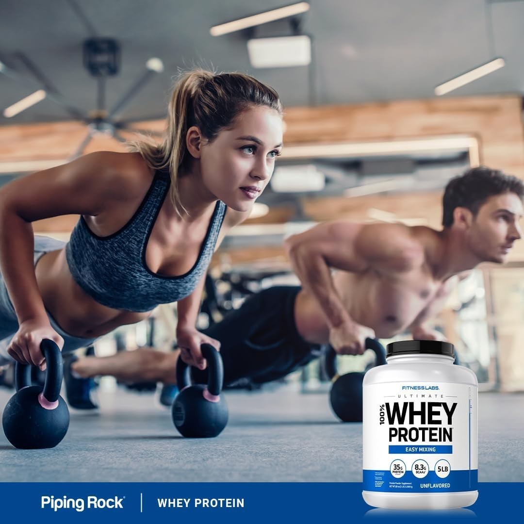 Proteina De Suero 5 Lbs Sin Sabor En Polvo Para Ganar Masa Muscular Mujer Hombre