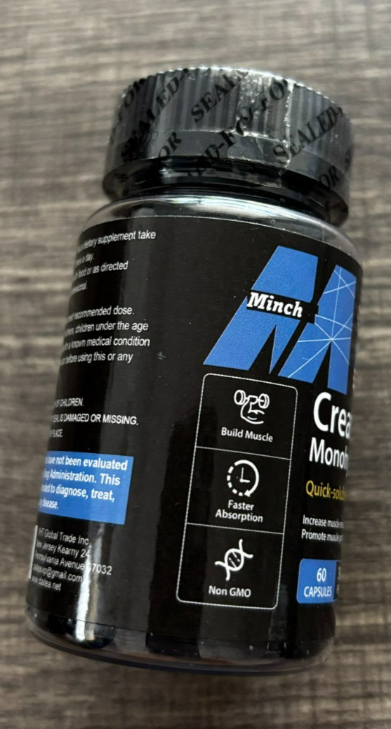 Creatine Monohydrate Capsules 3000mg, 60 Capsules, Muscle Explosion