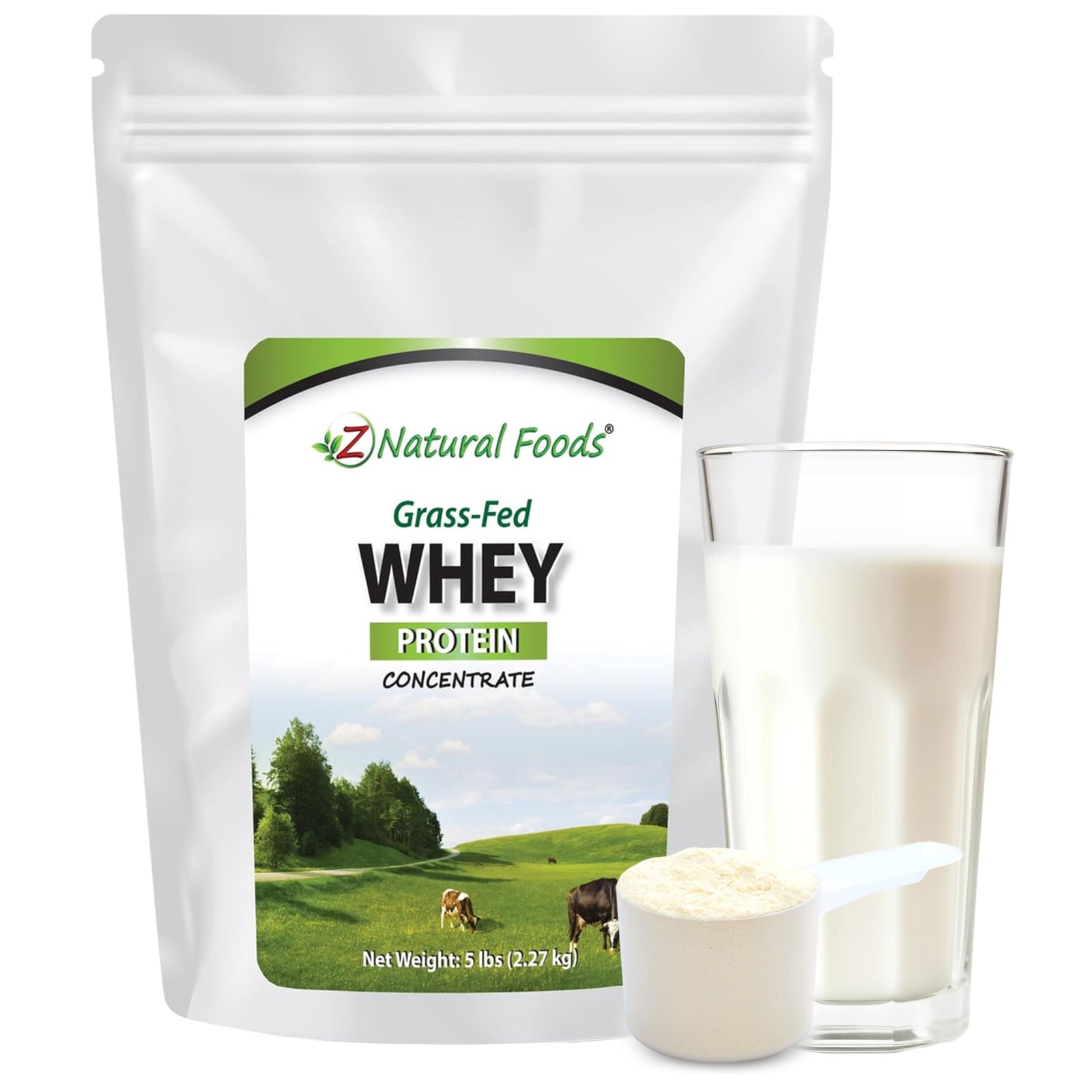 Z Natural Foods Grass-Fed Whey Protein Concentrate – 5 Pound (Pack of 1)