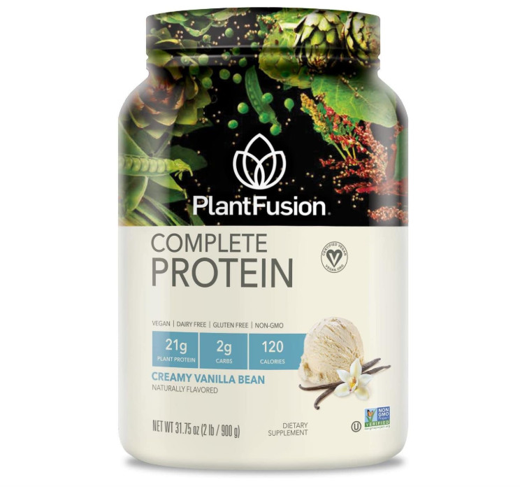 PlantFusion Complete Vegan Protein Powder, Vanilla Bean, 2 lb