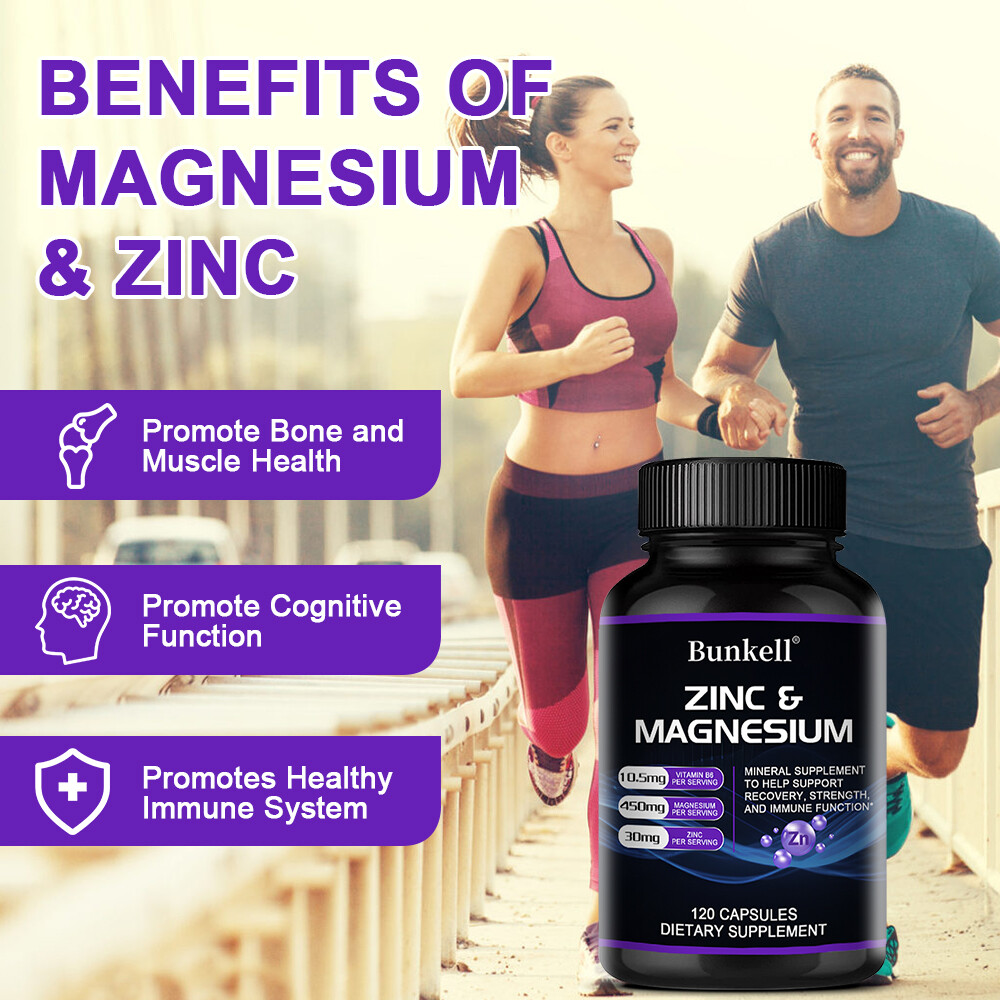 Zinc Magnesium w/Vitamin B6 – Restful Sleep, Anti Stress AntiAnxiety supplement