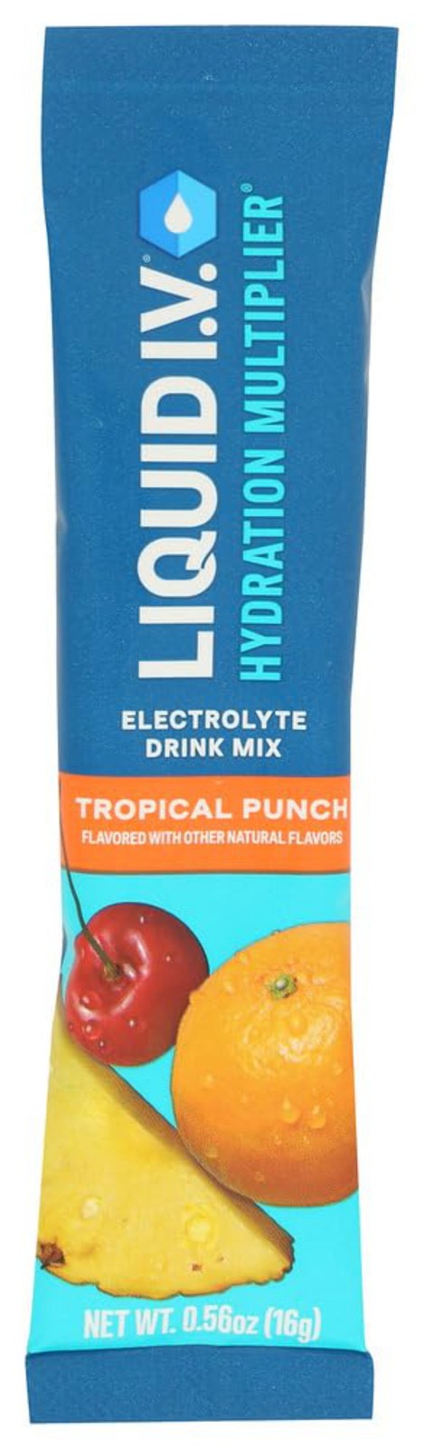 8/13/27 Liquid IV Tropical Punch Hydration Multiplier 8 Ct, 0.56 OZ