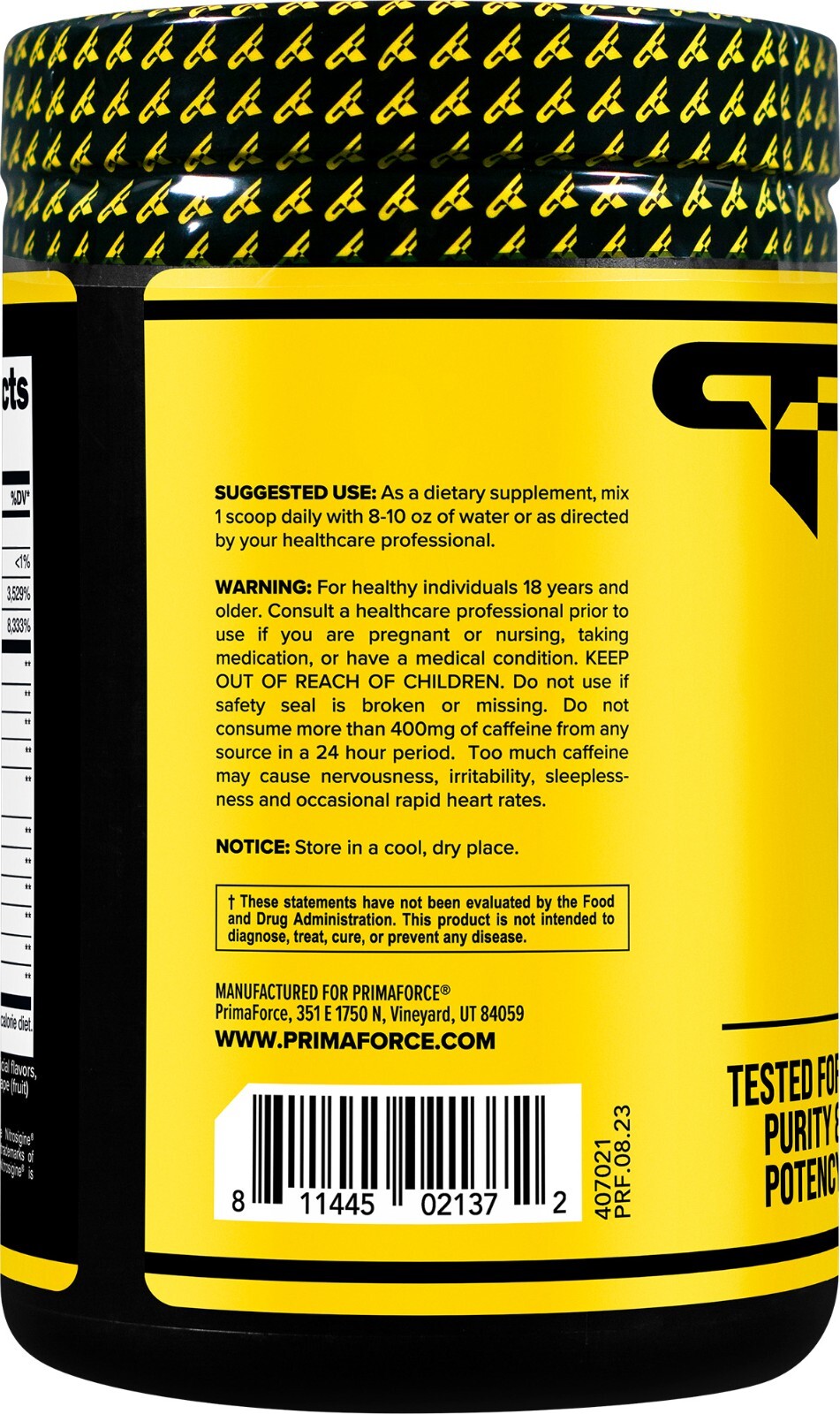 Primaforce Pre-Workout Complex Powder (30 Servings) – Grape Flavor