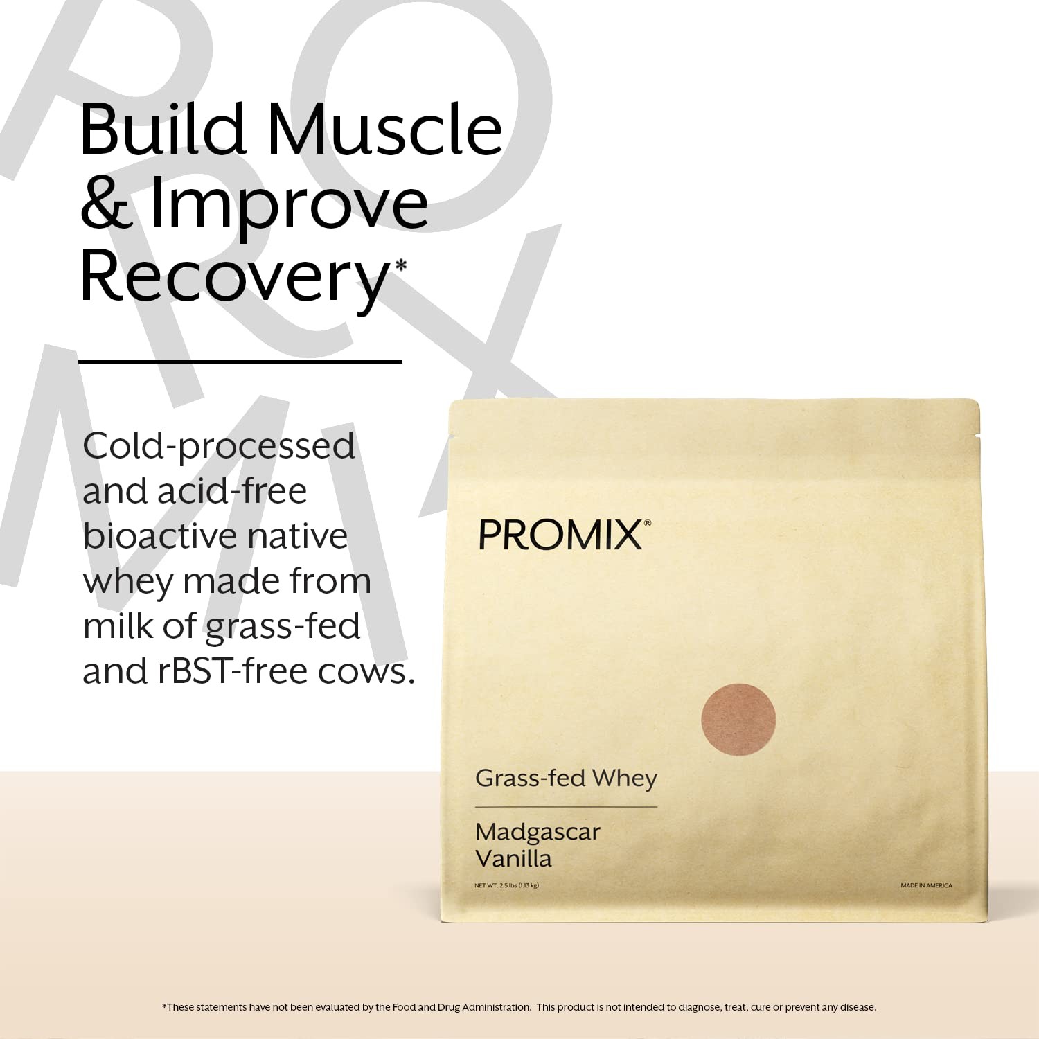 ProMix Nutrition Whey Protein Powder, Vanilla GrassFed ­Post Workout Fitnes…