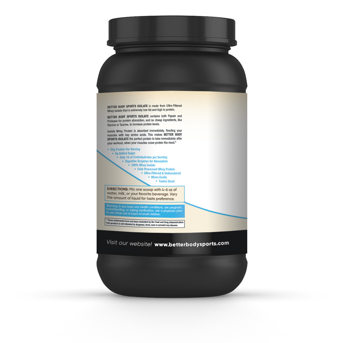 Whey Protein 100% Isolate – Vanilla Milkshake – 2lb – 30+ Servings