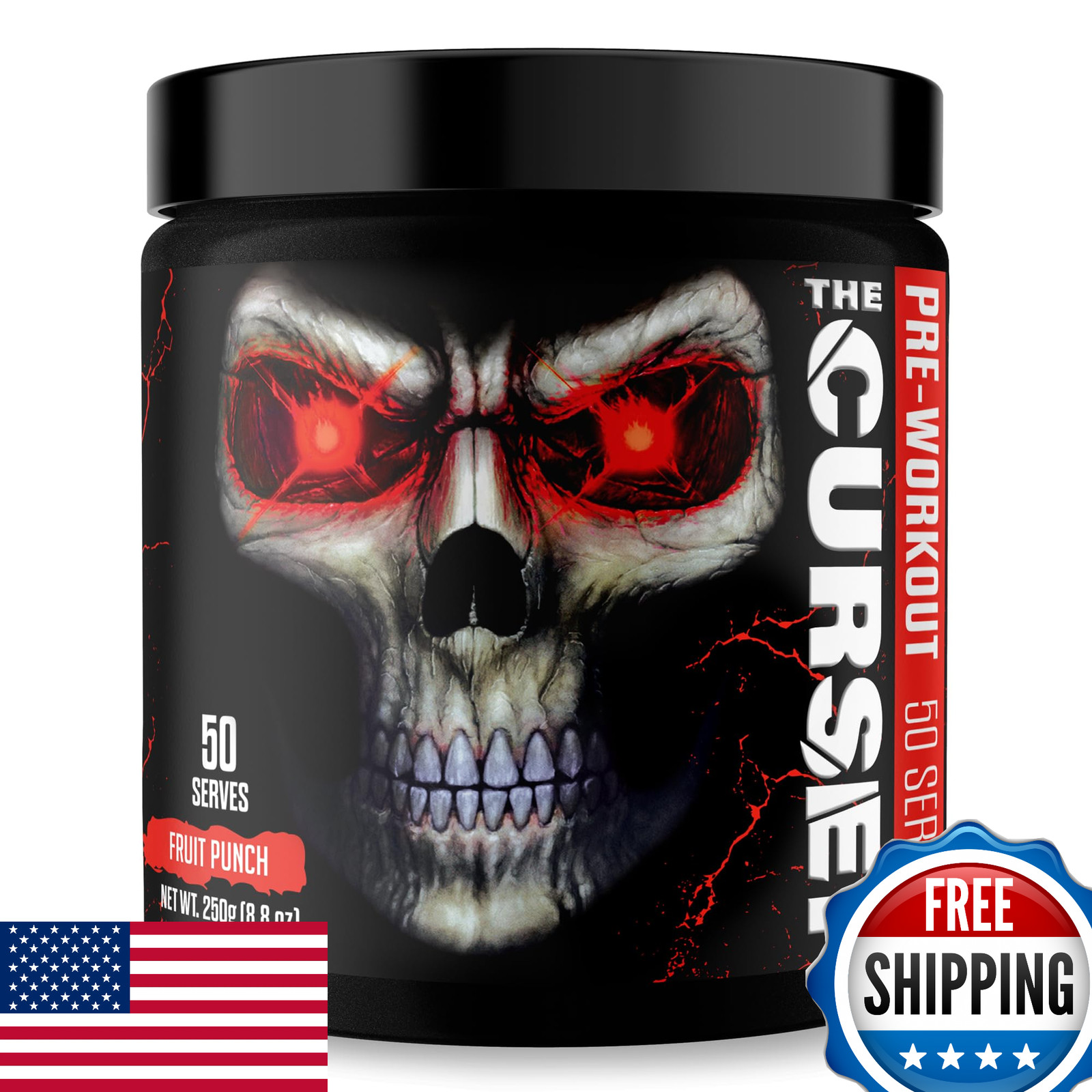 JNX SPORTS The Curse! Pre Workout Powder for Men & Women, Caffeine, Beta-Alanine